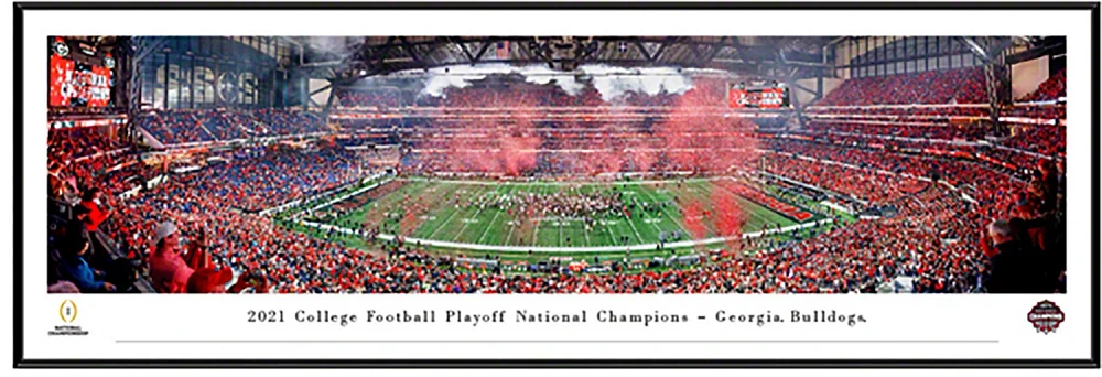 Blakeway Worldwide Panoramas University of Georgia Football 2021 National Champions Standard Framed Panoramic Print             