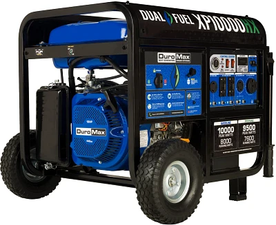 DuroMax 10,000 W 439cc Dual Fuel Portable HX Generator with CO Alert                                                            