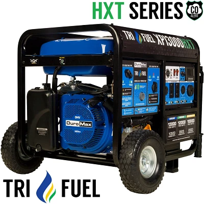 DuroMax 13,000 W 500cc Tri Fuel Portable HXT Generator with CO Alert                                                            