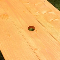 Sportspower Kids Wooden Picnic Table with Separated Bench                                                                       