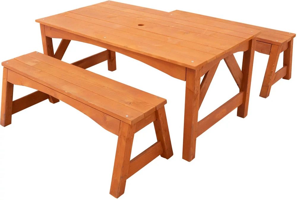 Sportspower Kids Wooden Picnic Table with Separated Bench                                                                       