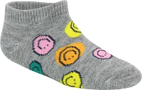BCG Girls’ Multi Smiley Faces No Show Socks 6 Pack                                                                            