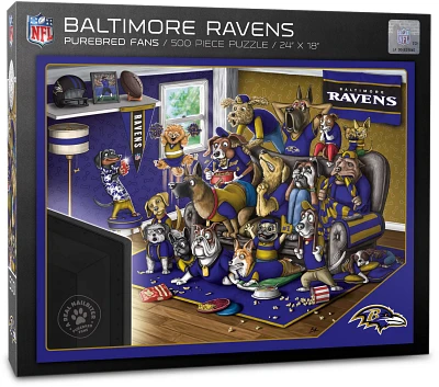 YouTheFan Baltimore Ravens Purebred Fans 500 Piece Puzzle                                                                       