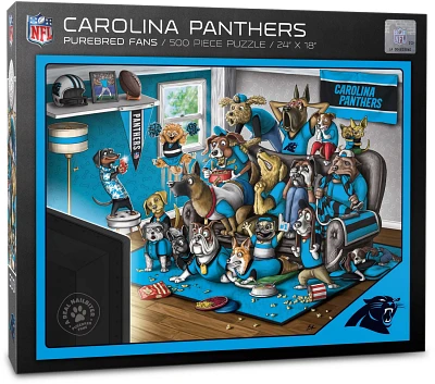 YouTheFan Carolina Panthers Purebred Fans 500 Piece Puzzle                                                                      