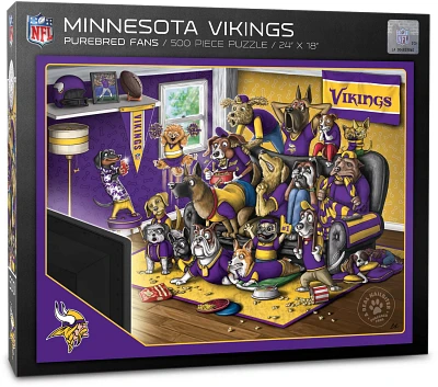 YouTheFan Minnesota Vikings Purebred Fans 500 Piece Puzzle                                                                      