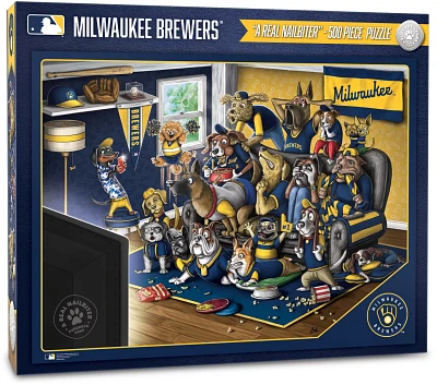 YouTheFan Milwaukee Brewers Purebred Fans 500 Piece Puzzle                                                                      
