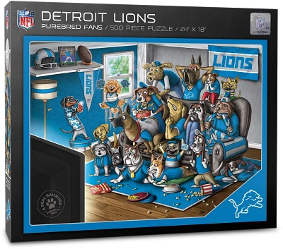 YouTheFan Detroit Lions Purebred Fans 500 Piece Puzzle                                                                          