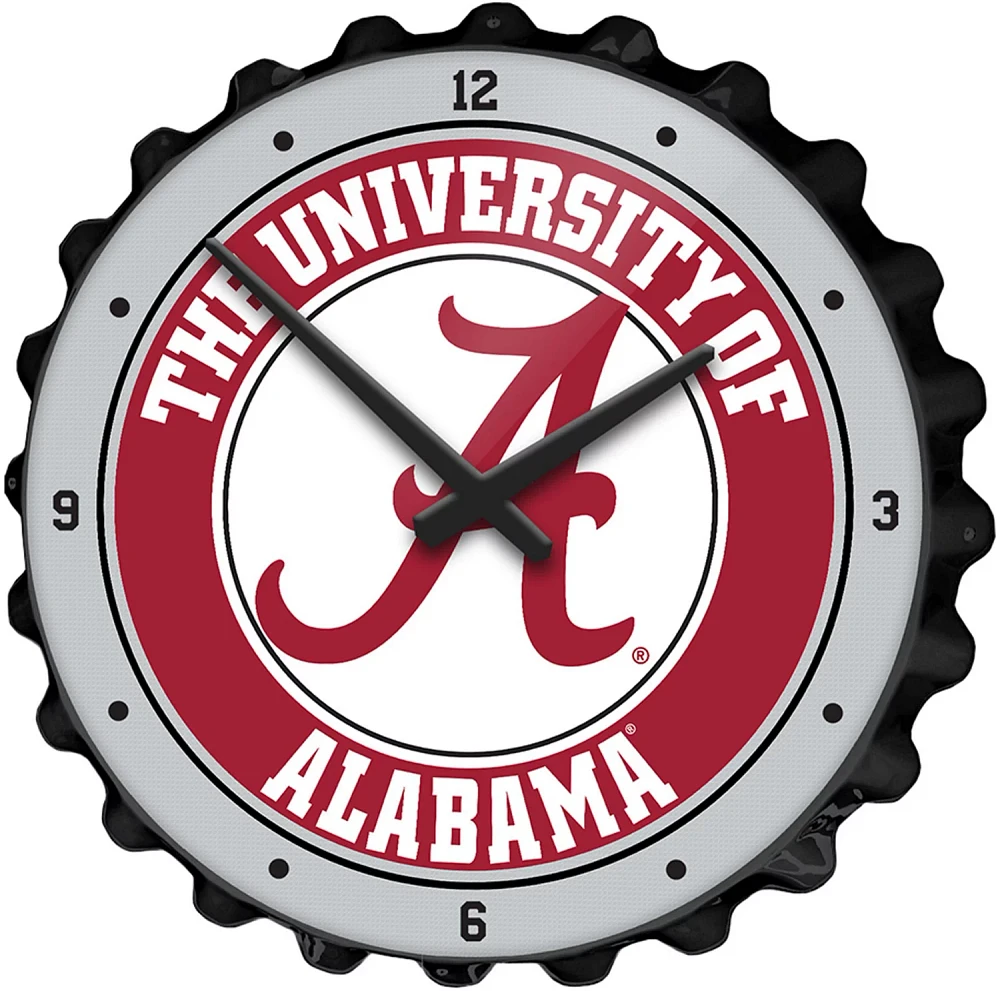 The Fan-Brand University of Alabama Bottle Cap Clock                                                                            