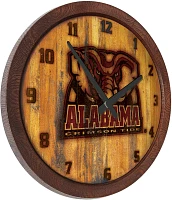 The Fan-Brand University of Alabama AL Logo Branded Faux Barrel Top Clock                                                       