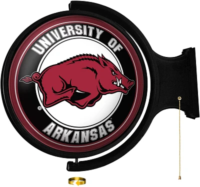 The Fan-Brand University of Arkansas Round Rotating Lighted Sign                                                                