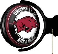 The Fan-Brand University of Arkansas Round Rotating Lighted Sign                                                                