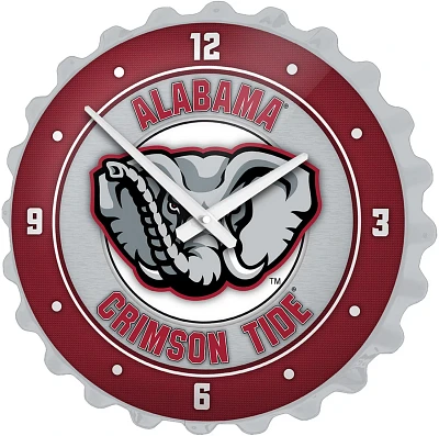 The Fan-Brand University of Alabama Logo Bottle Cap Clock                                                                       