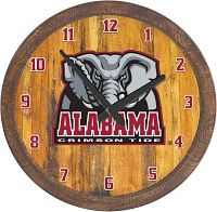The Fan-Brand University of Alabama Al Logo Faux Barrel Top Clock                                                               