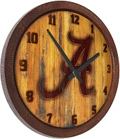 The Fan-Brand University of Alabama Branded Faux Barrel Top Clock                                                               