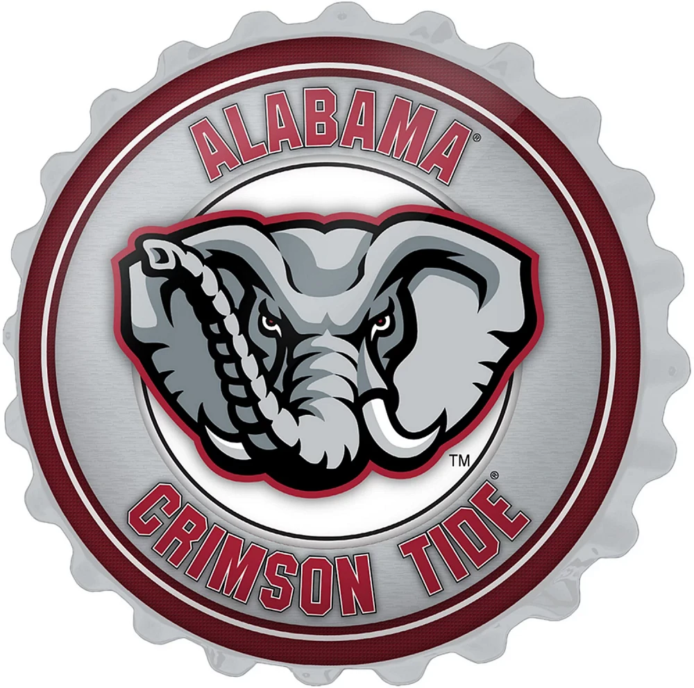 The Fan-Brand University of Alabama Logo Bottle Cap Sign                                                                        
