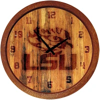 The Fan-Brand Louisiana State University Branded Faux Barrel Top Clock                                                          