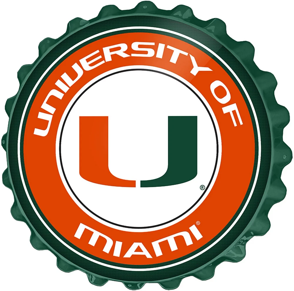 The Fan-Brand University of Miami Bottle Cap Sign