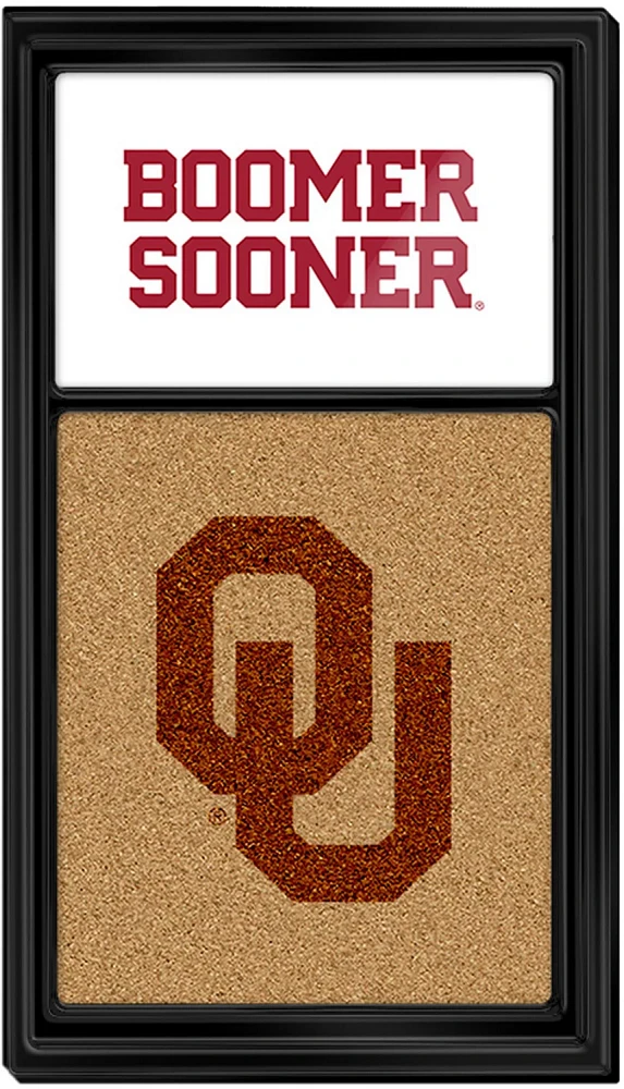 The Fan-Brand University of Oklahoma Cork Dual Logo Boomer Note Board                                                           