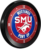 The Fan-Brand Southern Methodist University PONY UP Ribbed Wall Clock                                                           