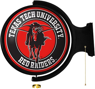 The Fan-Brand Texas Tech University Masked Rider Original Round Rotating Lighted Sign                                           