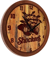 The Fan-Brand Wichita State University Branded Faux Barrel Top Clock                                                            