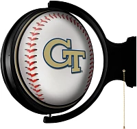 The Fan-Brand Georgia Tech Baseball Round Rotating Lighted Sign                                                                 