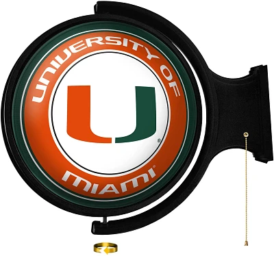 The Fan-Brand University of Miami Round Rotating Lighted Sign                                                                   
