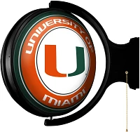 The Fan-Brand University of Miami Round Rotating Lighted Sign                                                                   