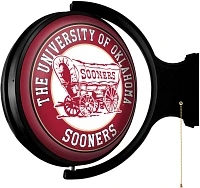 The Fan-Brand University of Oklahoma Schooner Round Rotating Lighted Sign                                                       