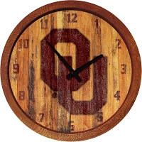 The Fan-Brand University of Oklahoma Branded Faux Barrel Top Clock                                                              