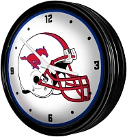 The Fan-Brand Southern Methodist University: Helmet Retro Lighted Wall Clock                                                    