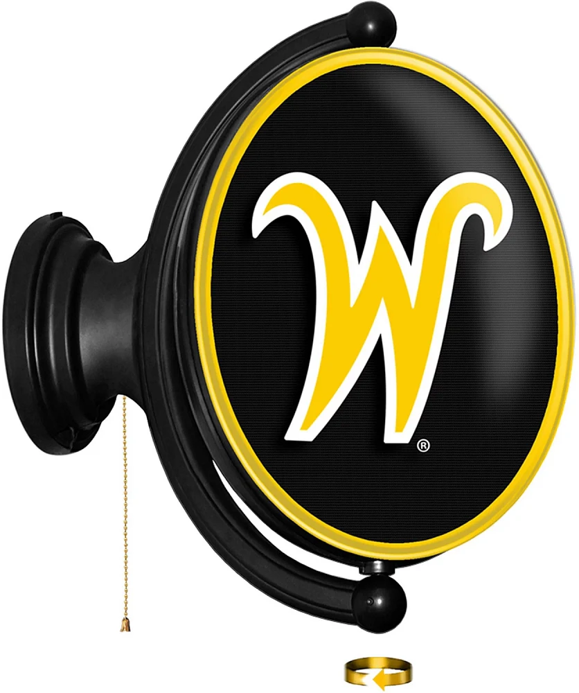 The Fan-Brand Wichita State University Script Original Oval Rotating Lighted Sign                                               