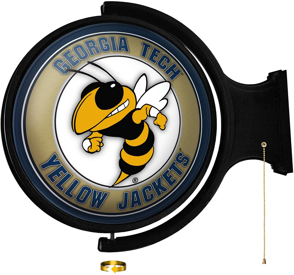 The Fan-Brand Georgia Tech Mascot Round Rotating Lighted Sign                                                                   