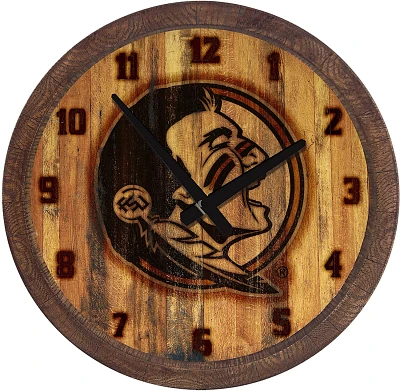 The Fan-Brand Florida State University Branded Faux Barrel Top Clock                                                            