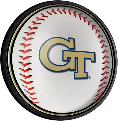 The Fan-Brand Georgia Tech Baseball Round Slimline Lighted Sign                                                                 