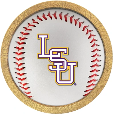 The Fan-Brand Louisiana State University Branded Baseball Faux Barrel Frame Sign                                                