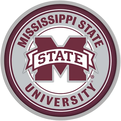 The Fan-Brand Mississippi State University Modern Mirrored Disc Sign                                                            