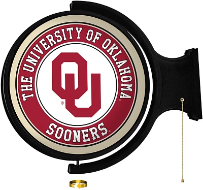 The Fan-Brand University of Oklahoma Original Round Rotating Lighted Sign                                                       