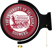 The Fan-Brand University of Oklahoma Schooner Round Rotating Lighted Sign                                                       