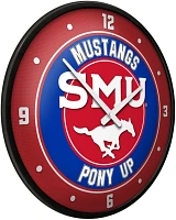 The Fan-Brand Southern Methodist University PONY UP Modern Disc Clock                                                           