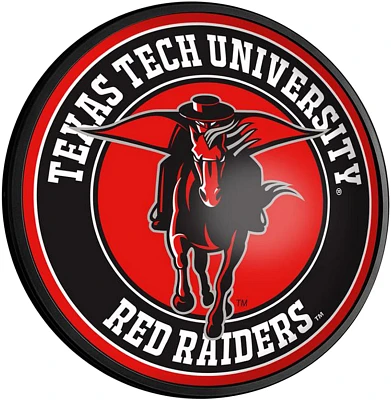 The Fan-Brand Texas Tech University Masked Rider Round Slimline Lighted Wall Sign                                               