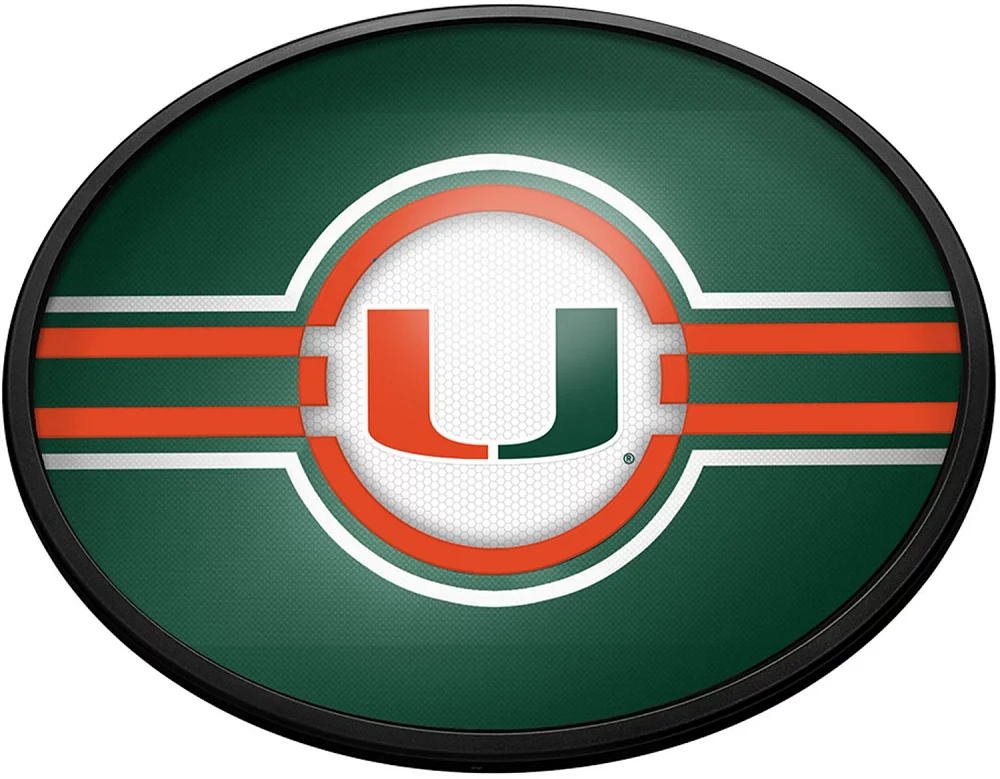 The Fan-Brand University of Miami Oval Slimline Lighted Wall Sign