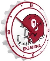 The Fan-Brand University of Oklahoma Helmet Bottle Cap Clock                                                                    