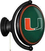 The Fan-Brand University of Miami Oval Rotating Lighted Sign