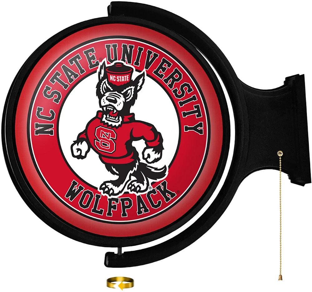 The Fan-Brand North Carolina State University Tuffy Original Round Rotating Lighted Sign                                        