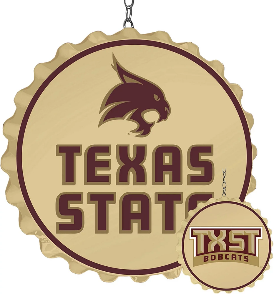 The Fan-Brand Texas State University Gold Bottle Cap Dangler                                                                    