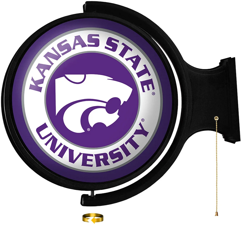 The Fan-Brand Kansas State University Round Rotating Lighted Sign                                                               