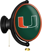 The Fan-Brand University of Miami Oval Rotating Lighted Sign
