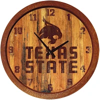 The Fan-Brand Texas State University Branded Faux Barrel Top Clock                                                              
