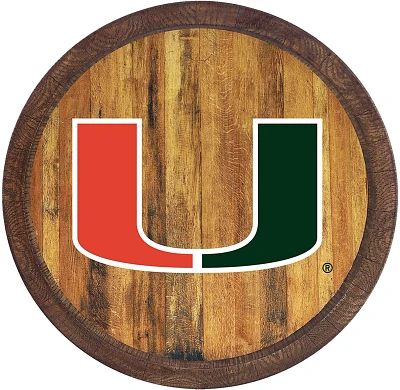 The Fan-Brand University of Miami Faux Barrel Top Sign                                                                          